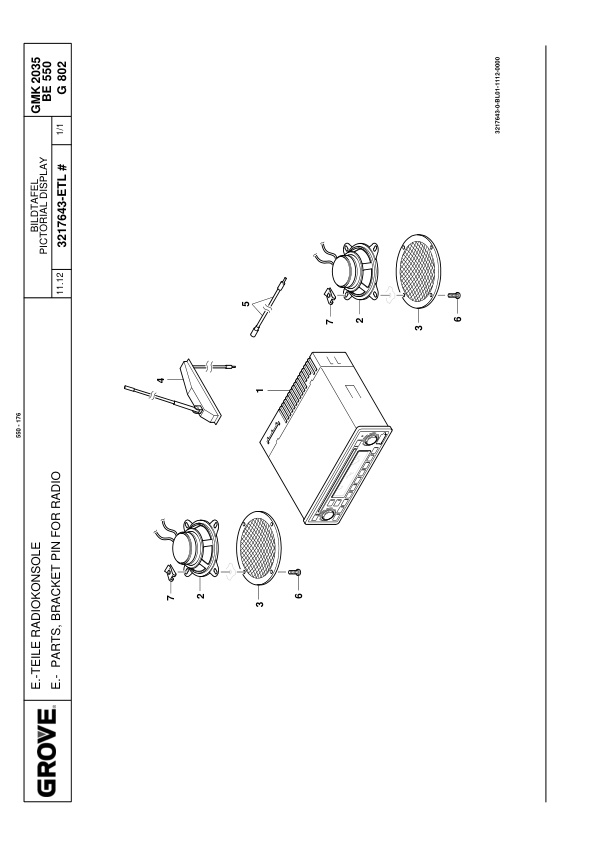 Grove GMK 2035E Crane Spare Parts List 2014-2