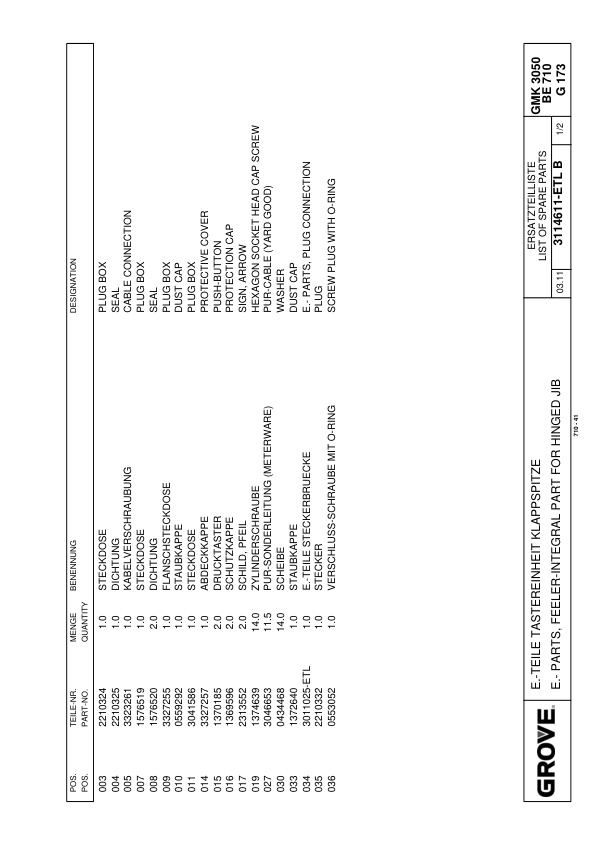 Grove GMK 3050-1 Crane Spare Parts List 2013 DE EN-3