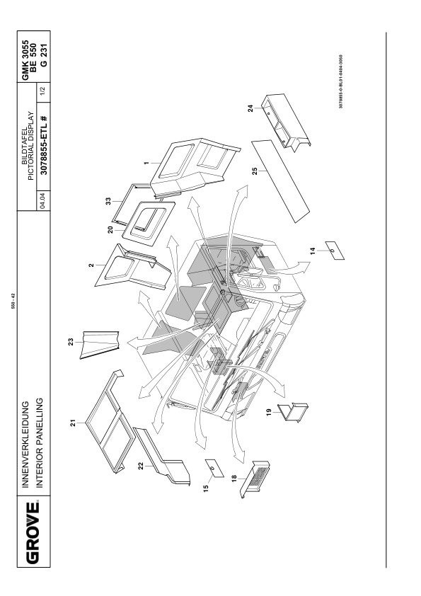 Grove GMK 3055 Crane Spare Parts List 2004-10 DE EN-2