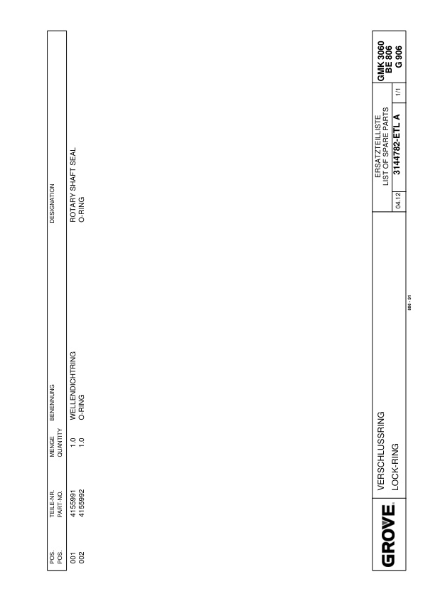 Grove GMK 3060i Crane Spare Parts List 2014 DE EN-2