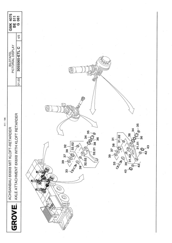 Grove GMK 4075 Crane Spare Parts List 2003-06 EN DE-2