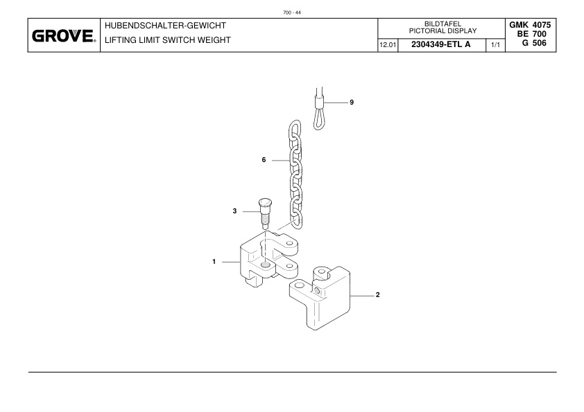 Grove GMK 4075 Crane Spare Parts List 3056716 2002-02 DE EN-3