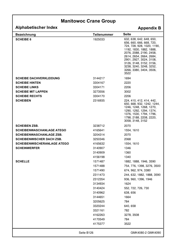 Grove GMK 4080-2 GMK 4090 Crane Spare Parts Catalog 2018 DE-2