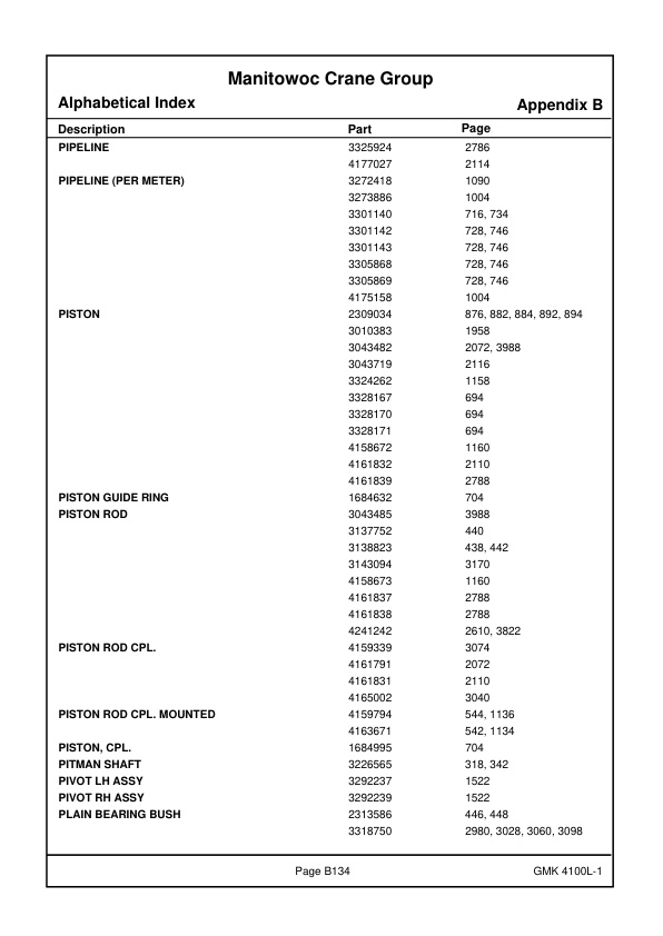 Grove GMK 4100L-1 Crane Spare Parts Catalog 2018 EN DE-2