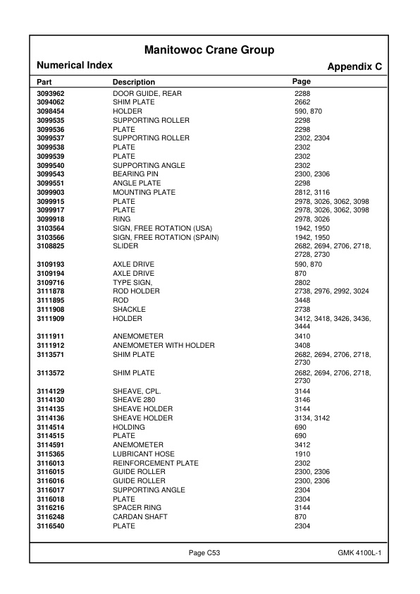 Grove GMK 4100L-1 Crane Spare Parts Catalog 2018 EN DE-3