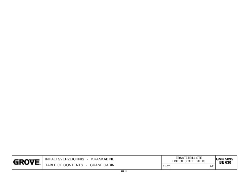 Grove GMK 5095 Crane Spare Parts List 2007 EN DE-2