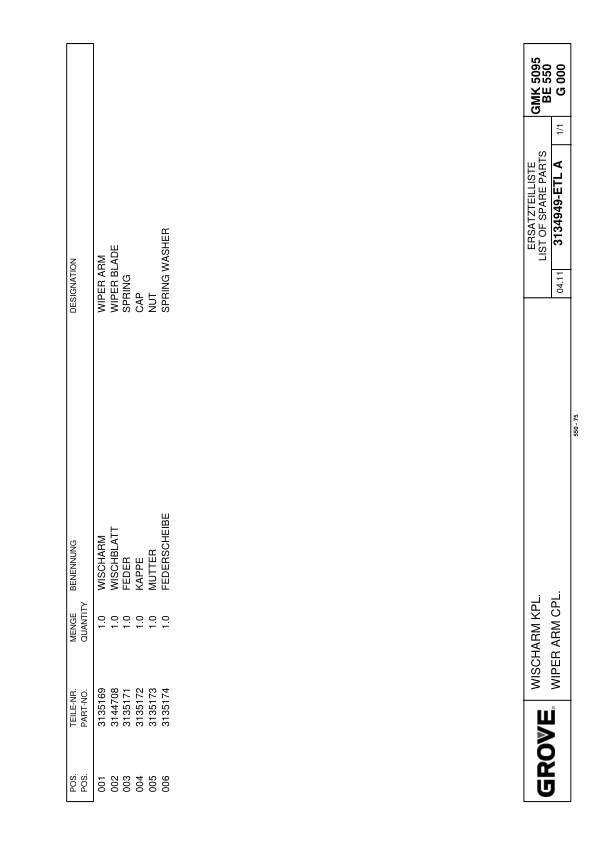 Grove GMK 5095 Crane Spare Parts List 2015 DE EN-2