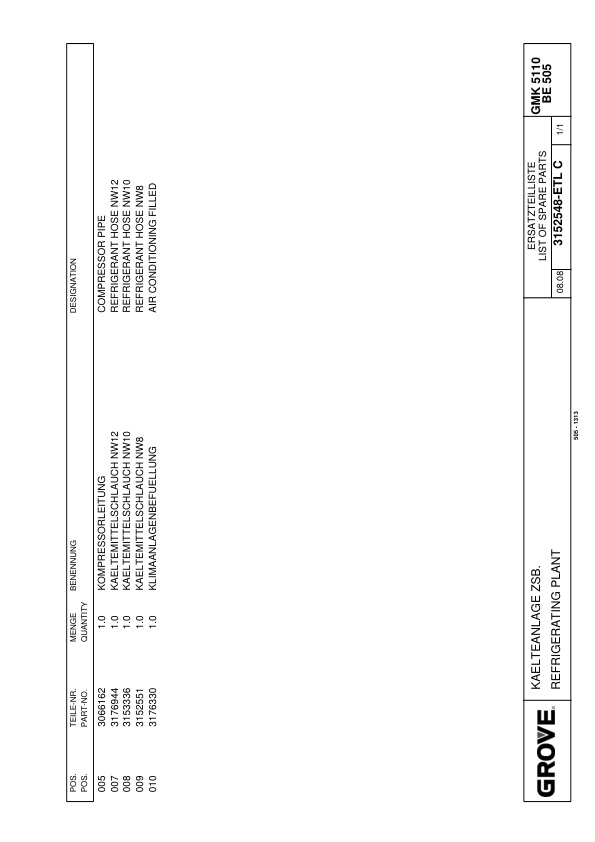 Grove GMK 5110-1 Crane Spare Parts List 2015 DE EN-2