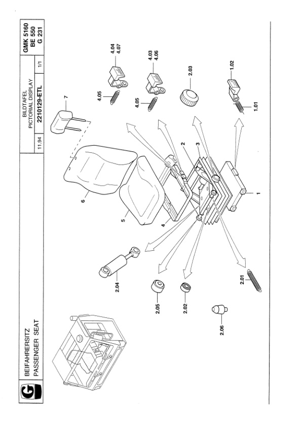 Grove GMK 5160 Crane Spare Parts List 1996-11 EN DE-2