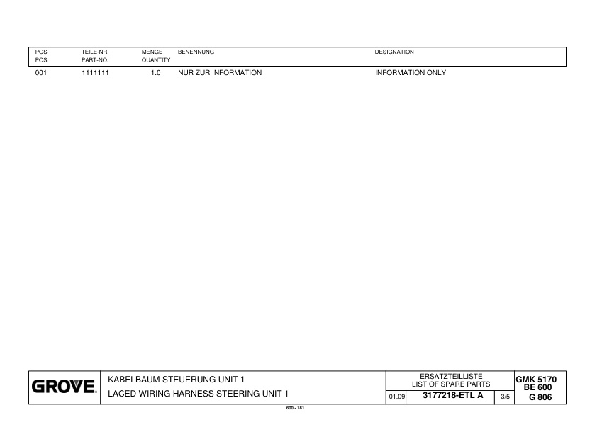 Grove GMK 5170 Crane Spare Parts List 2010 DE EN-2