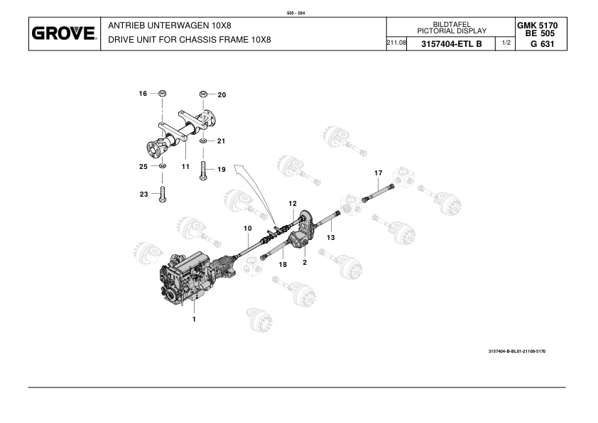 Grove GMK 5170 Crane Spare Parts List W16973 2008 DE EN-2