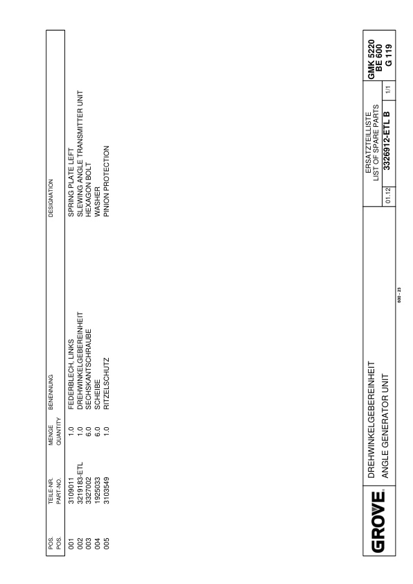 Grove GMK 5220 Crane Spare Parts List 2012 DE EN-3