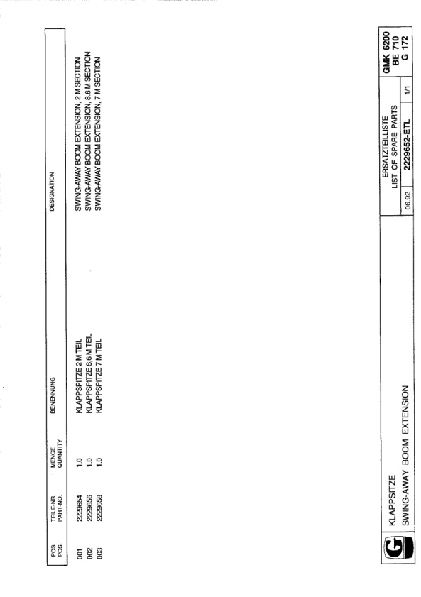 Grove GMK 6200 Crane Spare Parts List 1997 DE EN-3