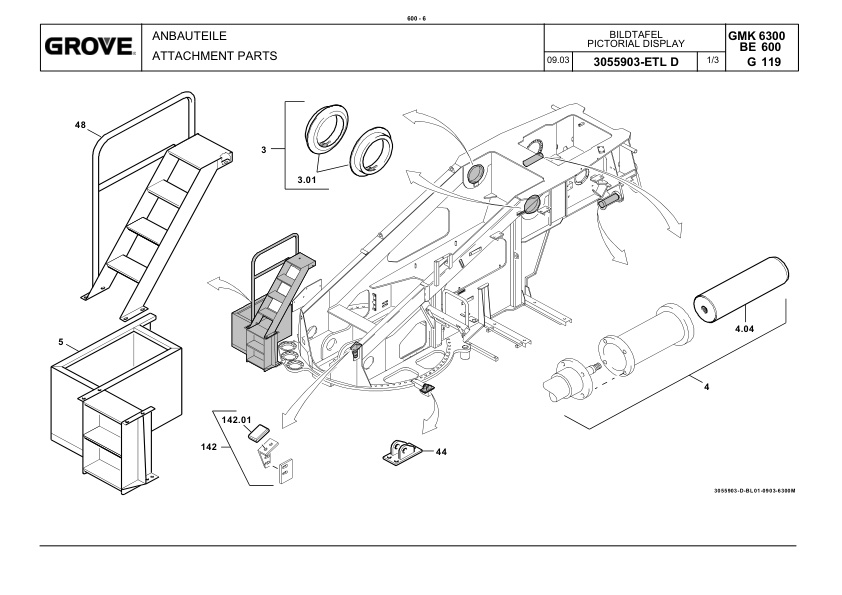 Grove GMK 6300 Crane Spare Parts List 2004-05 DE EN-2