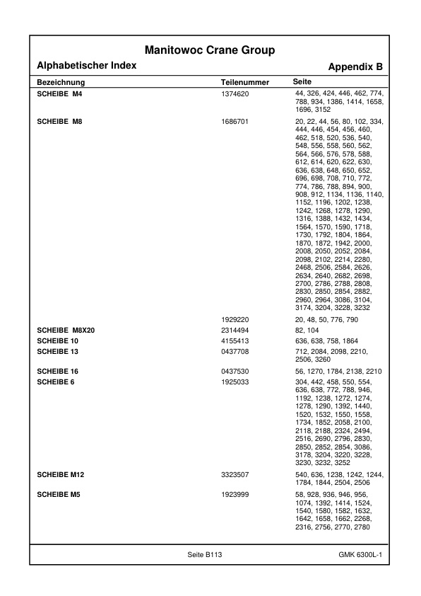 Grove GMK 6300L-1 Crane Spare Parts Catalog 4170798R 2018 DE-2