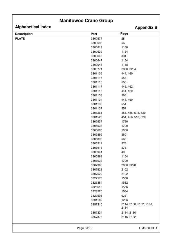 Grove GMK 6300L-1 Crane Spare Parts Catalog 4170798R 2018 EN-2