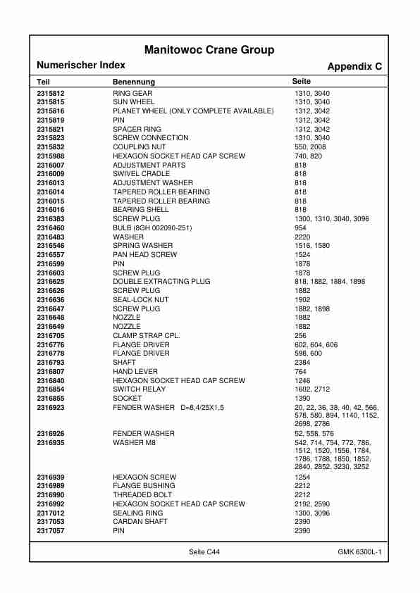 Grove GMK 6300L-1 Crane Spare Parts Catalog 4170798R 2018 EN-3