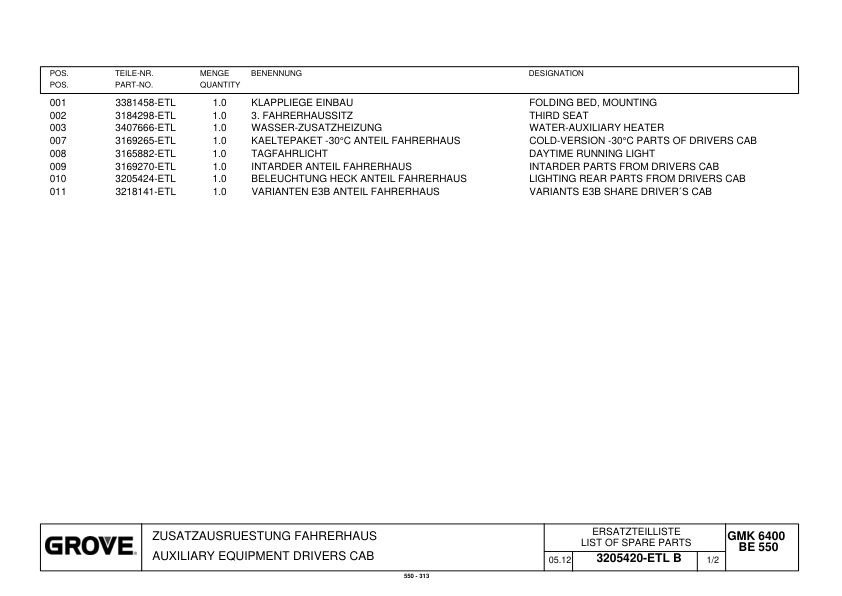 Grove GMK 6400 Crane Spare Parts List 2012 DE EN-2