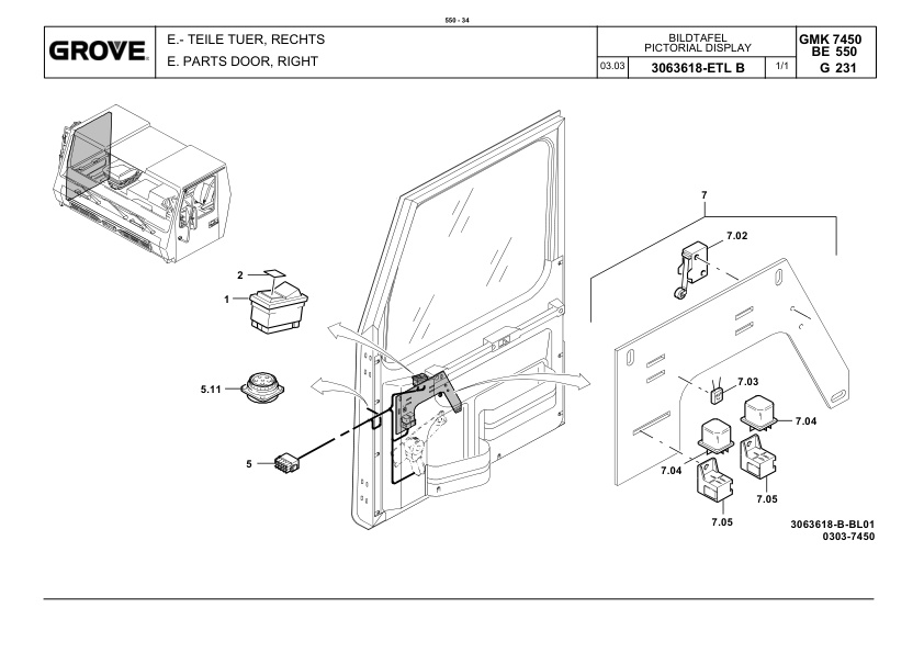 Grove GMK 7450 Crane Spare Parts List 2004 DE EN-2