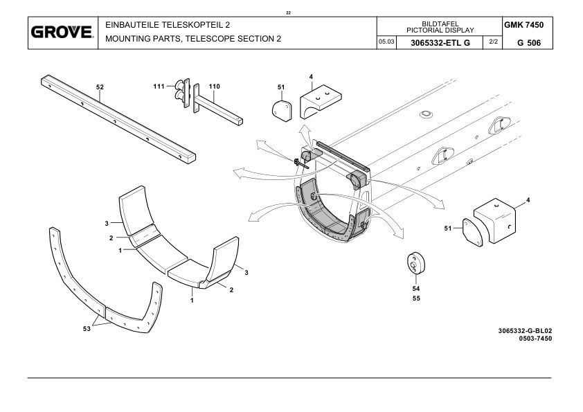 Grove GMK 7450 Crane Spare Parts List 2004 DE EN-3