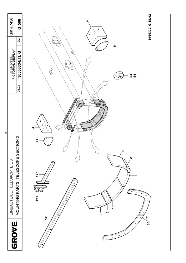 Grove GMK 7450 Crane Spare Parts List 2004 EN DE-3