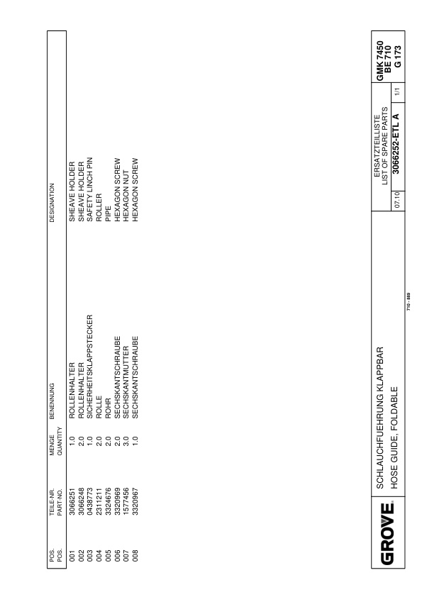 Grove GMK 7450 Crane Spare Parts List 2015 DE EN-3