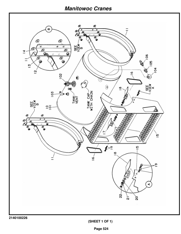 Grove RT422 Crane Parts Manual 82033 2017-3