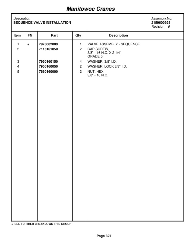 Grove RT500DXL Crane Parts Manual 83147 2010-2