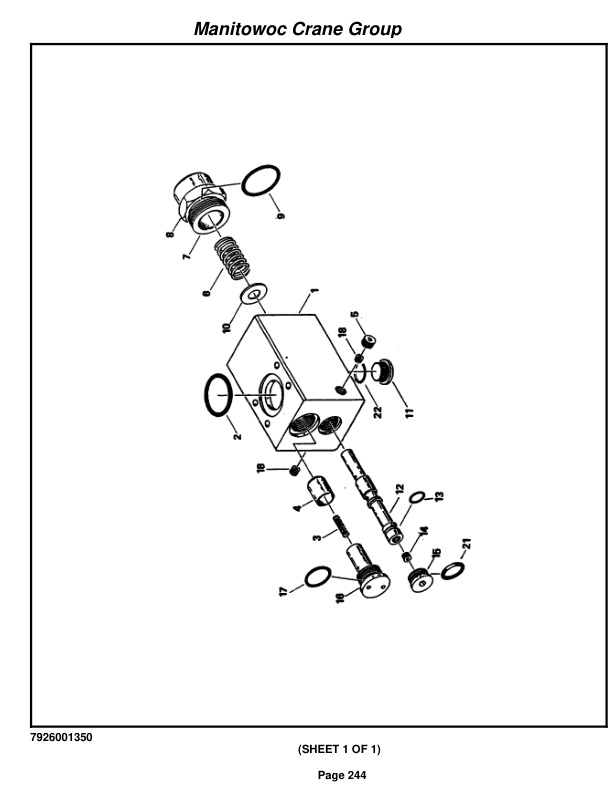 Grove RT522 Crane Parts Manual 68318 2007-2