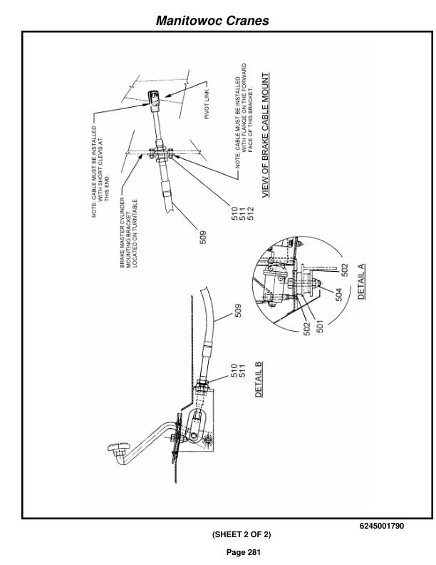 Grove RT522B Crane Parts Manual 220458 2014-2