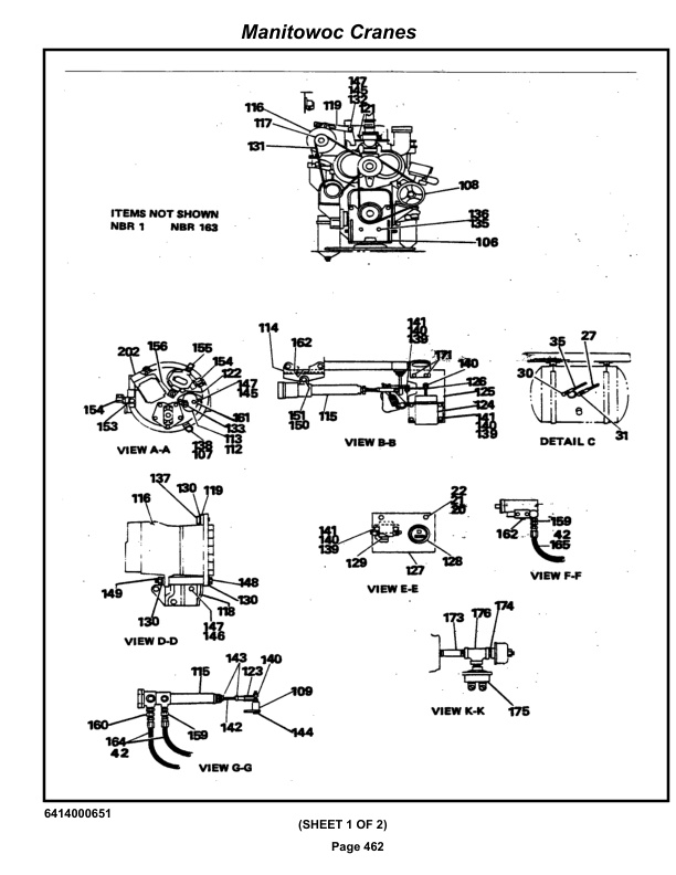 Grove RT528B Crane Parts Manual 67357 2021-3