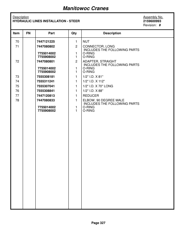 Grove RT528C Crane Parts Manual 220144-2