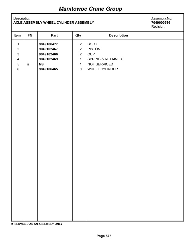 Grove RT528C Crane Parts Manual 71478 2006-3