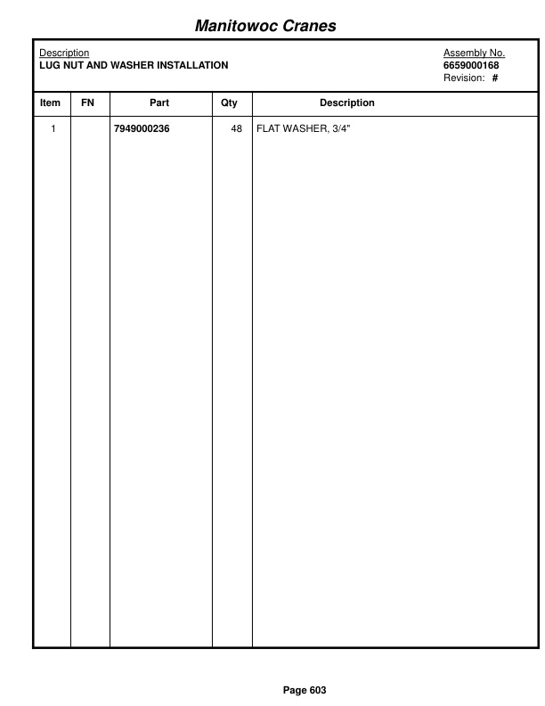 Grove RT528C Crane Parts Manual 71619 2016-3