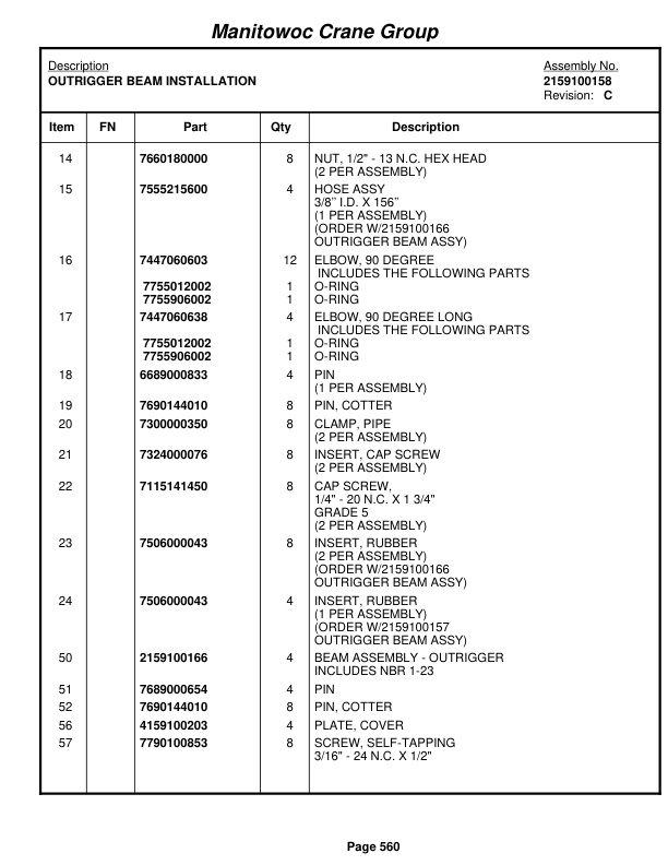 Grove RT528C Crane Parts Manual 72022 2008-3