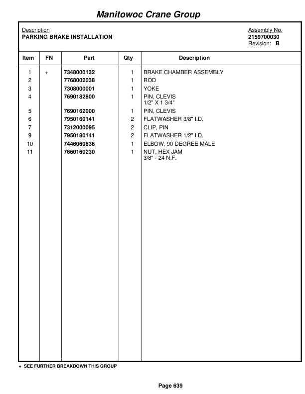 Grove RT528C Crane Parts Manual 74042 2005-3