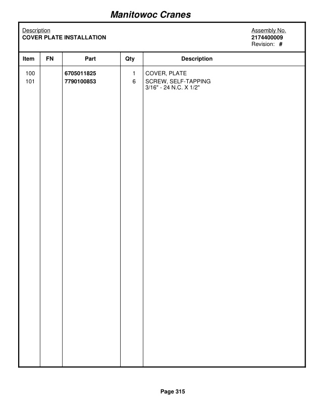 Grove RT528C Crane Parts Manual 76245 2009-2