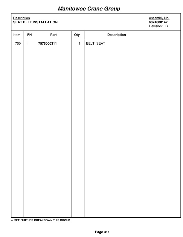 Grove RT528C Crane Parts Manual 82274 2005-2