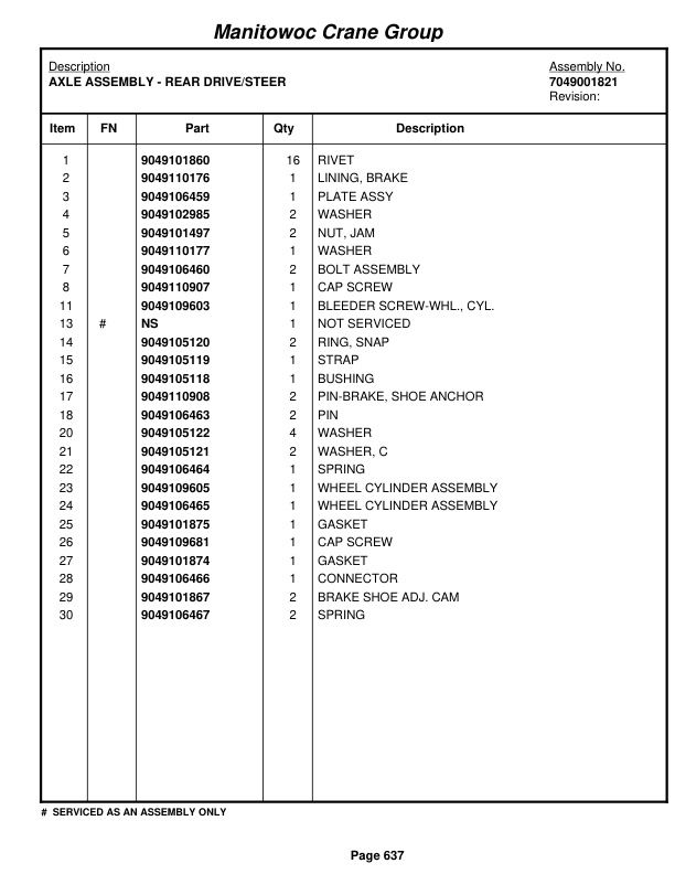 Grove RT528C Crane Parts Manual 87769 2006-3