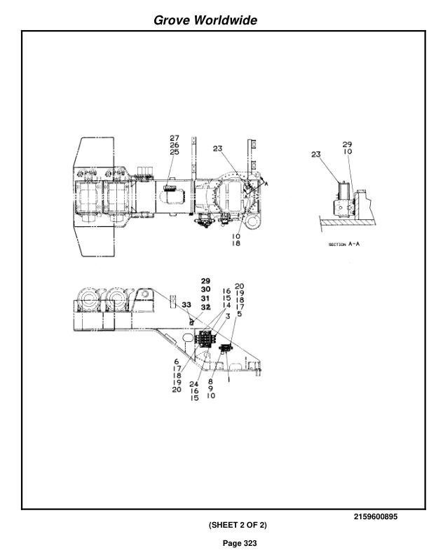 Grove RT530D Crane Parts Manual 82907 2003-2