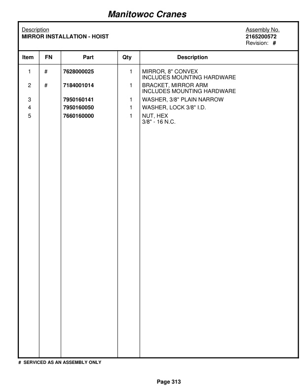 Grove RT530D Crane Parts Manual 83789 2010-2