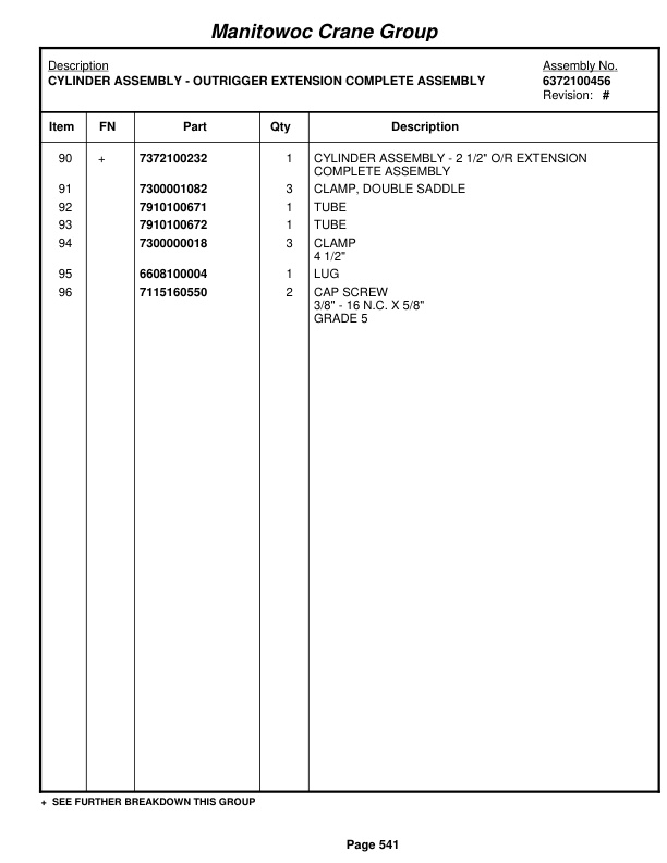 Grove RT530E-2 Crane Parts Manual 227296 2007-3