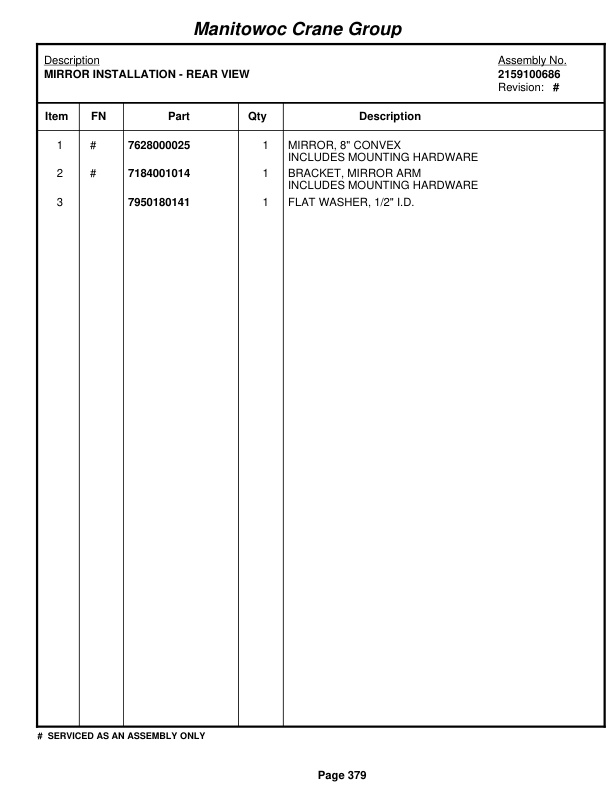 Grove RT530E-2 Crane Parts Manual 228085 2008-3