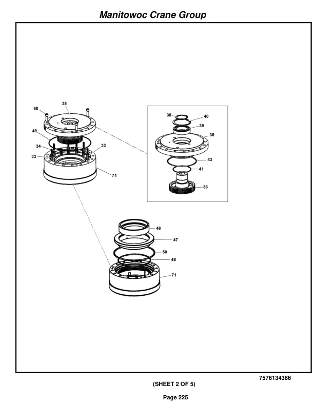 Grove RT530E-2 Crane Parts Manual 228511 2008-2