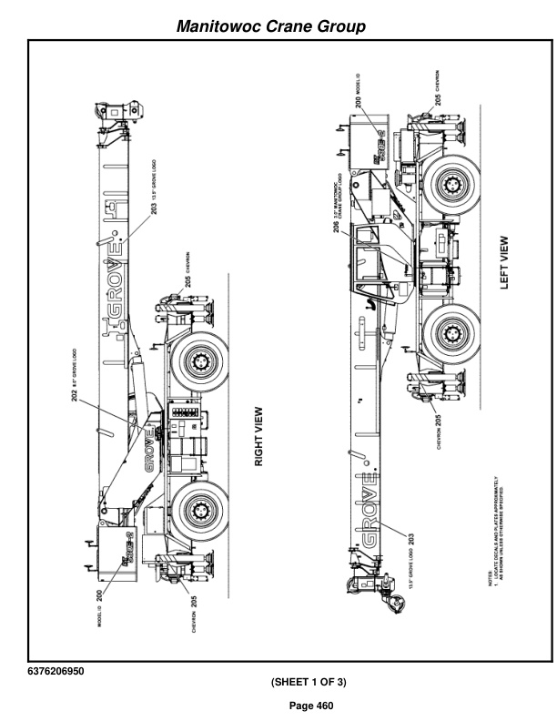 Grove RT530E-2 Crane Parts Manual 228511 2008-3