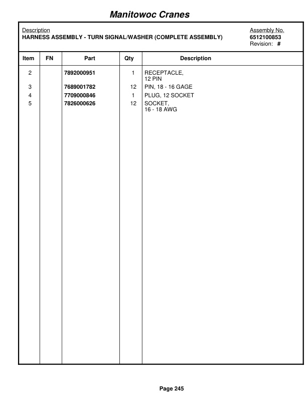 Grove RT530E-2 Crane Parts Manual 230626 2009-2