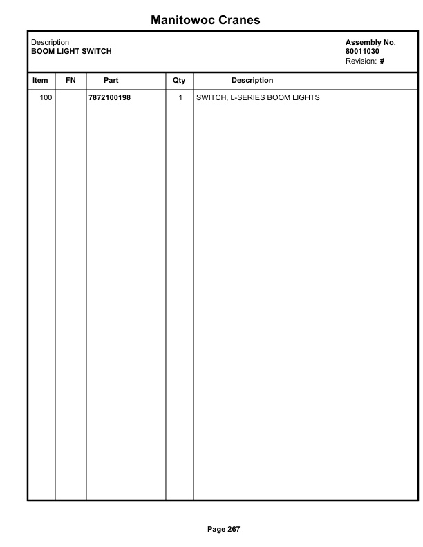 Grove RT530E-2 Crane Parts Manual 236347 2018-2