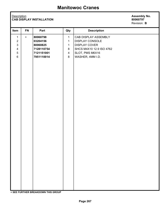 Grove RT530E-2 Crane Parts Manual 236660 2019-2