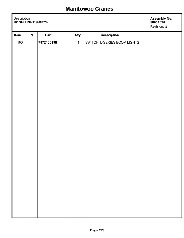 Grove RT530E-2 Crane Parts Manual 236661 2019-2