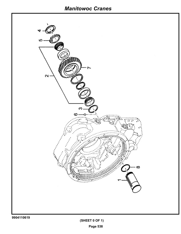 Grove RT530E-2 Crane Parts Manual 258002 2019-3